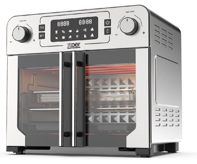 قلاية وفرن بدون زيت Xper مزدوج الباب، 23 لتر، 1700 واط - XPAO-9050S