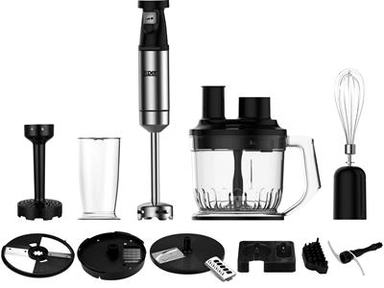 محضر يدوي اكسبير مع ملحقات، سعة 1.25 لتر، 600 واط، فضي – XPHB-400