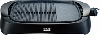  شواية صحية إكسبر، سطح جرانيت، 2000 واط، أسود -  XPGR-112M