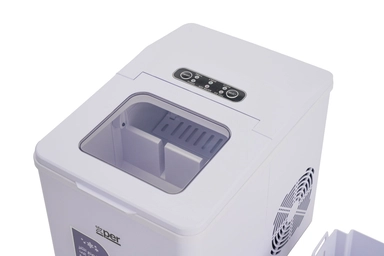 صانعة ثلج كهربائية من إكسبر، خزان مياه سعة 1.8 لتر / 12 كجم ثلج لكل 24 ساعة، 150 واط، أبيض – XPIM-15W