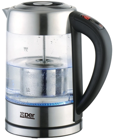 Xper Kettle 2200 Watts, 1.7 Liter, With Filter, Touch, Glass - XPKDF-GM23