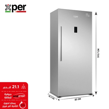 ثلاجة اكسبير باب واحد، 21.1 قدم مكعب، إنفرتر، ستيل - RFXP770S-25