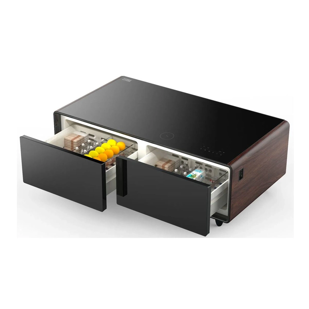 Xper Smart Table with Built-In Refrigerator, 135 Liters, Wooden - XPSTF-135WD-24