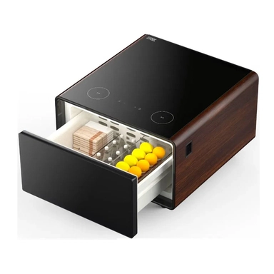 Xper Smart Table with Compact Refrigerator, 65 Liters, Wooden - XPSTS-65WD