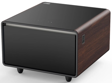 Xper Smart Table with Compact Refrigerator, 65 Liters, Wooden - XPSTS-65WD