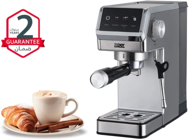 Xper Steam Pressure Espresso Maker 20 Bar, 1.2L / 2 cups, 1450W, Steel - XPC-1020