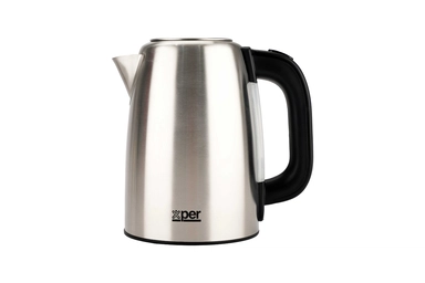Xper Steel Kettle + Jug , Kettle, 1.7L (Steel) / 1L (Glass), 2200W, Silver – XPSTTS-999