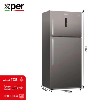 ثلاجة اكسبيربفريزر علوي، 17.8 قدم مكعب، إنفرتر، ستيل - RFXP640SINV