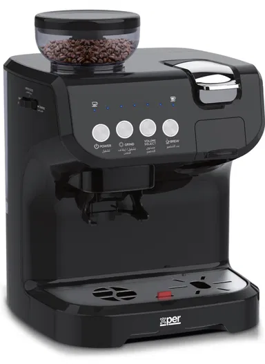 Xper Capsules Coffee Maker + Coffee Grinder 1560 Watts, 19 Bar, 2 Liters, XPKCG-750