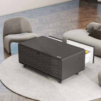 Xper Smart Table with Built-in Refrigerator 93L, Black, XPSTF-90BL