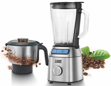 Xper Blender 600W, 1.5L Glass Jar, Steel Grinder, XPTB-600GS