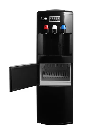 Xper Stand Water Dispenser & Ice Maker, 3 Taps, Hot / Cold, Black, XPWD-12YLR