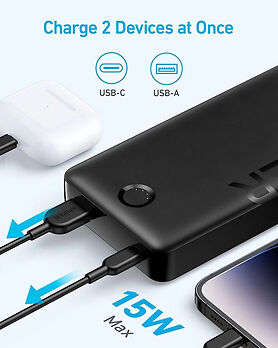 Anker Power Bank 20000 mAh 15W 2-Port Black