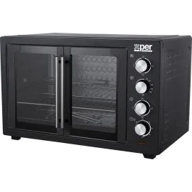 فرن اكسبير 80 لتر 2800 واط مروحة باب مزدوج اسود XPTO80L-24