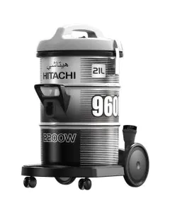 مكنسة هيتاشي برميل، بكيس، 2200 واط - رمادي - CV-960FPG