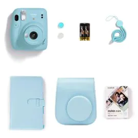 فوجي فيلم، انستاكس كاميرا ميني 11 طقم هدية، أزرق