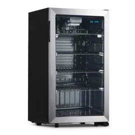 ثلاجة عرض بانكول تبريد 92لتر اسود باب استيل LSC105F BLACK S