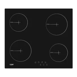 سطح اكسبير بلت إن كهرباء 58.8 سم 4 عيون سيراميك اسود XPVC60BT