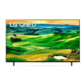 تلفزيون LED بتقنية ألوان Quantum Dot NanoCell Color بدقة 4K الحقيقية من إل جي مقاس 55 بوصة من السلسلة QNED80، مع HDR (النطاق الديناميكي العالي) السينمائي 4K لتصميمات شاشة السينما والمزوّد  بتقنية AI ThinQ للتلفزيون الذكي, 55QNED806QA
