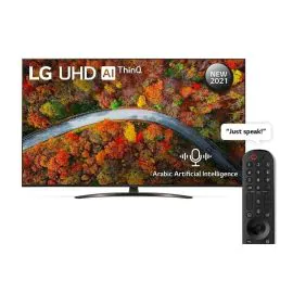 سلسلة تلفزيون LG UHD 4K‏ 65 بوصة UP81، بتصميم شاشة السينما الرائع بدقة 4K, ذكاء اصطناعي, 65UP8150PVB