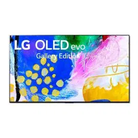 تلفاز LG OLED مقاس 77 بوصة من سلسلة G2، مع HDR (النطاق الديناميكي العالي) السينمائي بدقة 4K تصميم Gallery Design والمزوّد بإمكانية تعتيم البكسل بتقنية AI ThinQ للتلفزيون الذكي بنظام التشغيل WebOS, OLED77G26LA