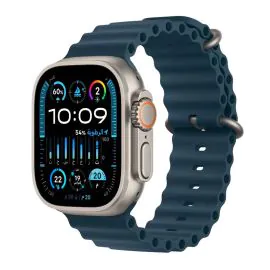 أبل ساعة ألترا 2 ، 49 مللي جي بي إس خاصية إتصال، سوار أزرق