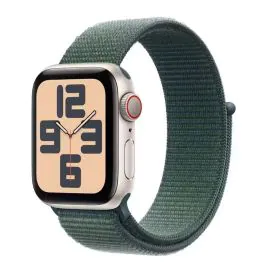 ابل، ساعة اس إي، 40 مللي، جي بي اس، خاصية الاتصال، غطاء المنيوم ضوء النجوم مع سوار رياضي أخضر