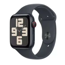 ابل، ساعة اس إي، 44 مللي، جي بي اس، خاصية الاتصال، غطاء منتصف الليل مع سوار رياضي منتصف الليل، صغير/متوسط
