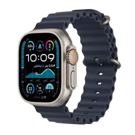 ساعة أبل الترا 2 مقاس 49 مم تيتانيوممع سوار كحلي