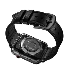 بورودو آيجارد حزام أنيق من الجلد + سيليكون خفيف الوزن أسود