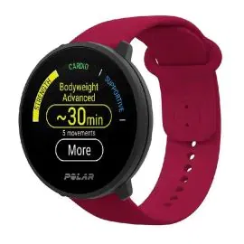 بولار ,ساعة رياضية يونايت للياقة البدنية بخطاف وحلقة مقاس 47 ملم ,أحمر