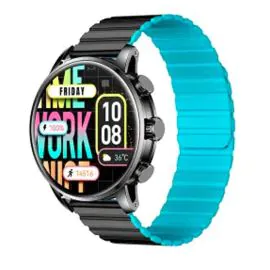 ساعة Kieslect الذكية للاتصال KR-2 بلوتوث 1.43 بوصة، أسود