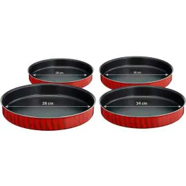 طقم صواني فرن تيفال 4 قطع احمر J1326982