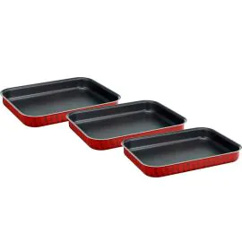 طقم صواني فرن تيفال 3 قطعة احمر J1325782