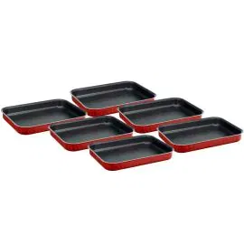 طقم صواني فرن تيفال 6 قطعة احمر J1325482