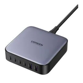 يوجرين , شاحن سطح المكتب 4 منافذ PD ومنفذين USB GaN 200 واط , رمادي