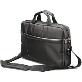 حقيبة لافينتو ، 14 بوصة أسود مع مقبس شحن USB في الجانب ، مع حشوة فقاعية هوائية في الجوانب