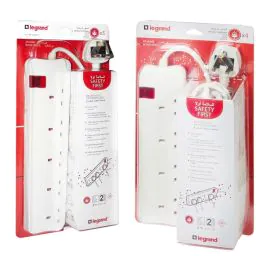 ليجراند، توصيلة كهرباء، 4 منافذ، 3 متر، أبيض