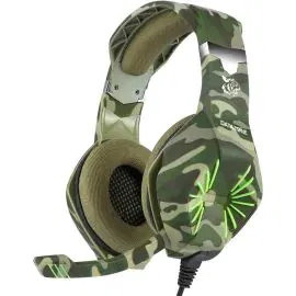 داتازون سماعة رأس سلكية فوق الأذن للألعاب ، كامو أخضر