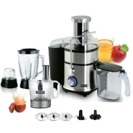 عصارة فواكه اكسبير 800 واط مع محضر وخلاط ومطحنة استيل XPJ800