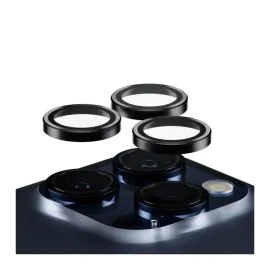 بانزر جلاس، واقي عدسات للكاميرا ايفون 15 برو، 15 برو ماكس، اسود