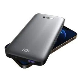 يوجرين، باور بانك USB-A+USB-C , سعة 10000 مللي أمبير,رمادي