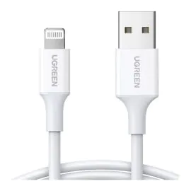 يوجرين , كابل USB-A إلى لايتنينج  ,نيكل 1 متر ,أبيض