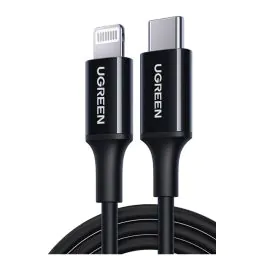 يوجرين , سلك شاحن نايلون مظفر بطول 2 متر , أسود 