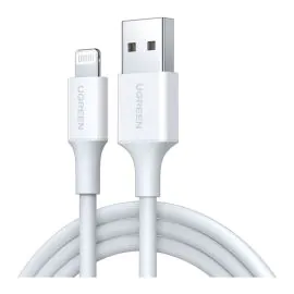يوجرين , كابل USB-A إلى لايتنينج  ,نيكل 2 متر ,أبيض