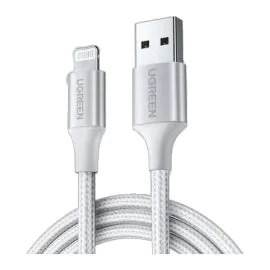 يوجرين , كابل لايتينج , بطول 1 متر , فضي