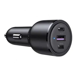 يوجرين , شاحن سيارة مع 3 منافذ بقوة 69 واط كحد أقصى ,أسود