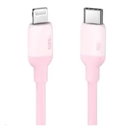 يوجرين , كابل USB-C إلى Lightning من السيليكون بطول 1 متر , وردي