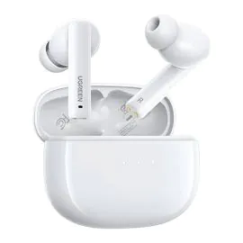 يوجرين , سماعات أذن هيتون T3 اللاسلكية مع خاصية إلغاء الضوضاء النشطة (ANC) ,أبيض