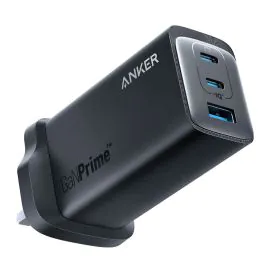 أنكر قان برايم، شاحن حائط ثلاثي مدمج 120 واط، أسود